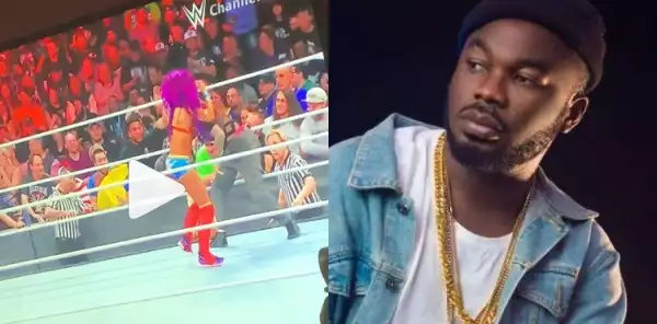 “Wrestling is fake sha” – Slimcase finally discovers the scope behind wrestling sport, shares evidence (Video)
